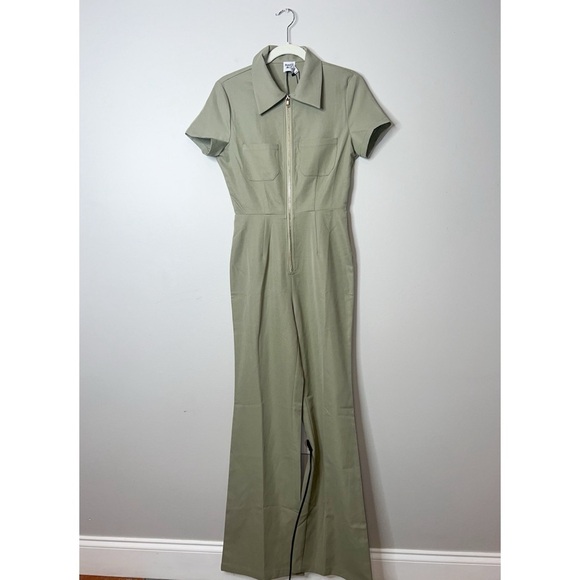 Princess Polly NWT Loretta Jumpsuit Khaki - Picture 4 of 10